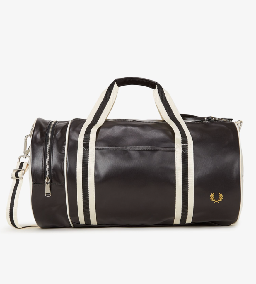 Classic Barrel Bag - Black/Ecru.