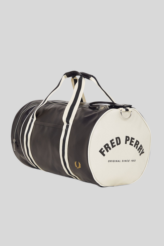 Classic Barrel Bag - Black/Ecru.