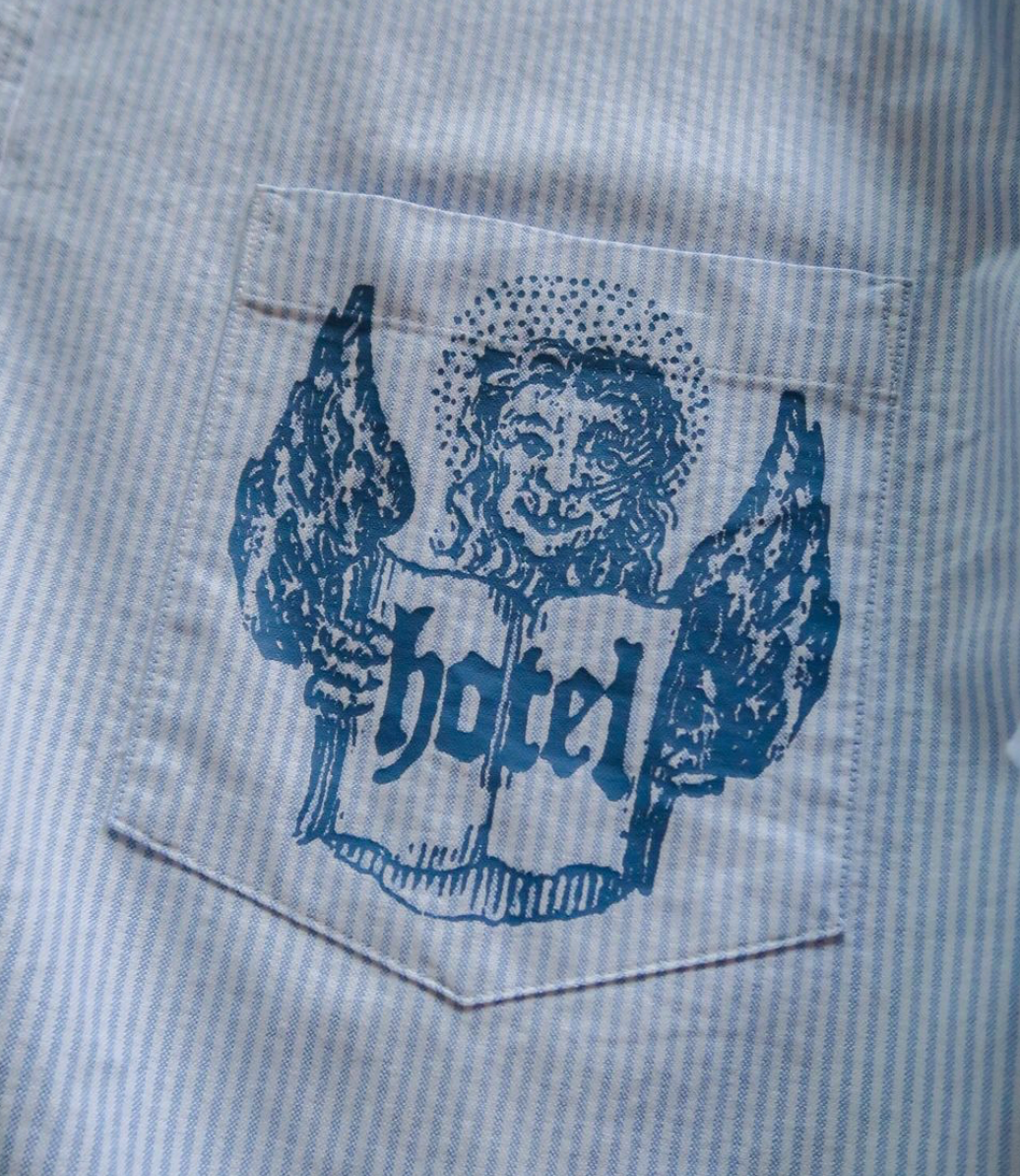 Hotel LA Oxford Striped Shirt | Blue