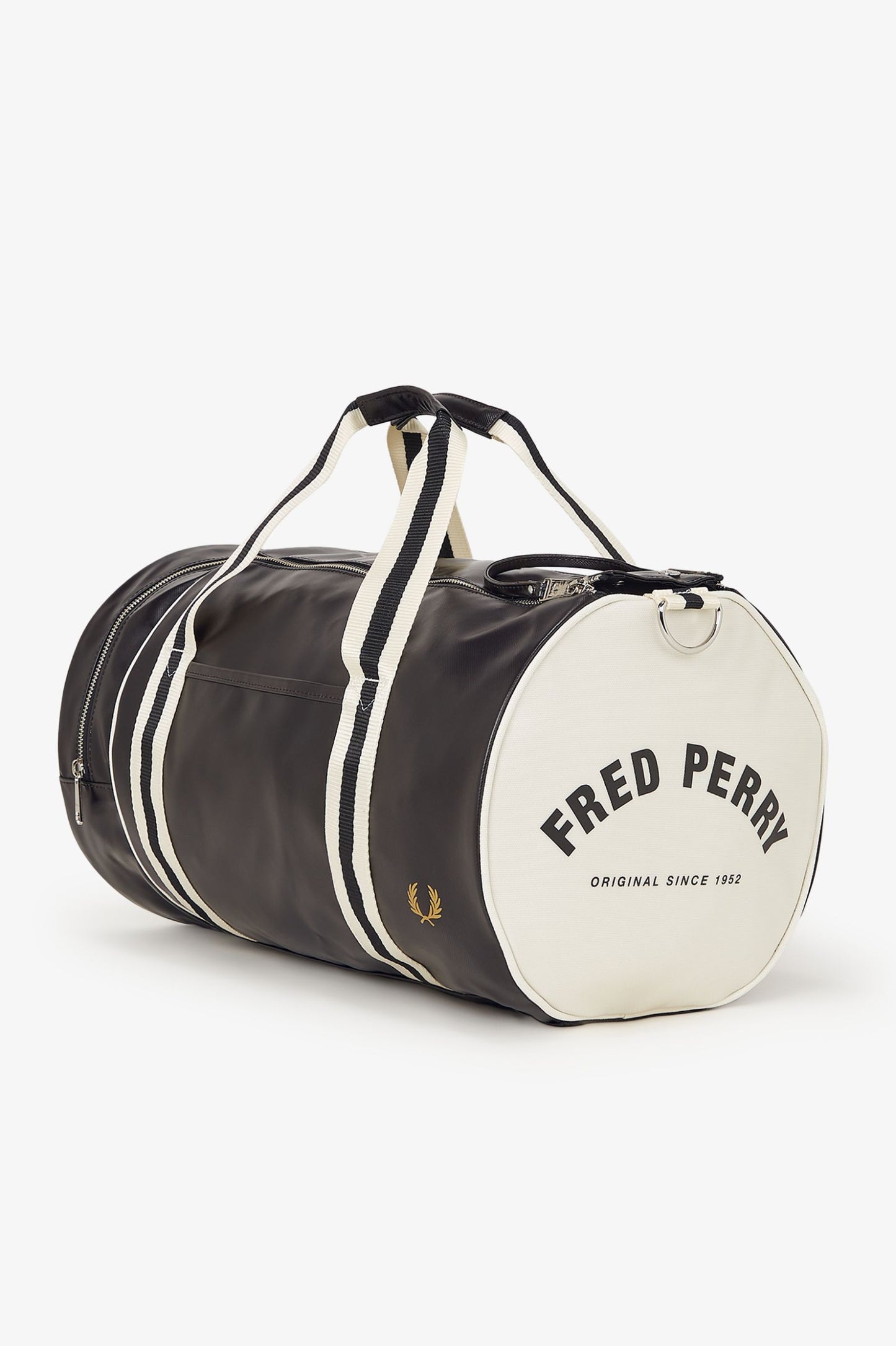 Classic Barrel Bag - Black/Ecru.