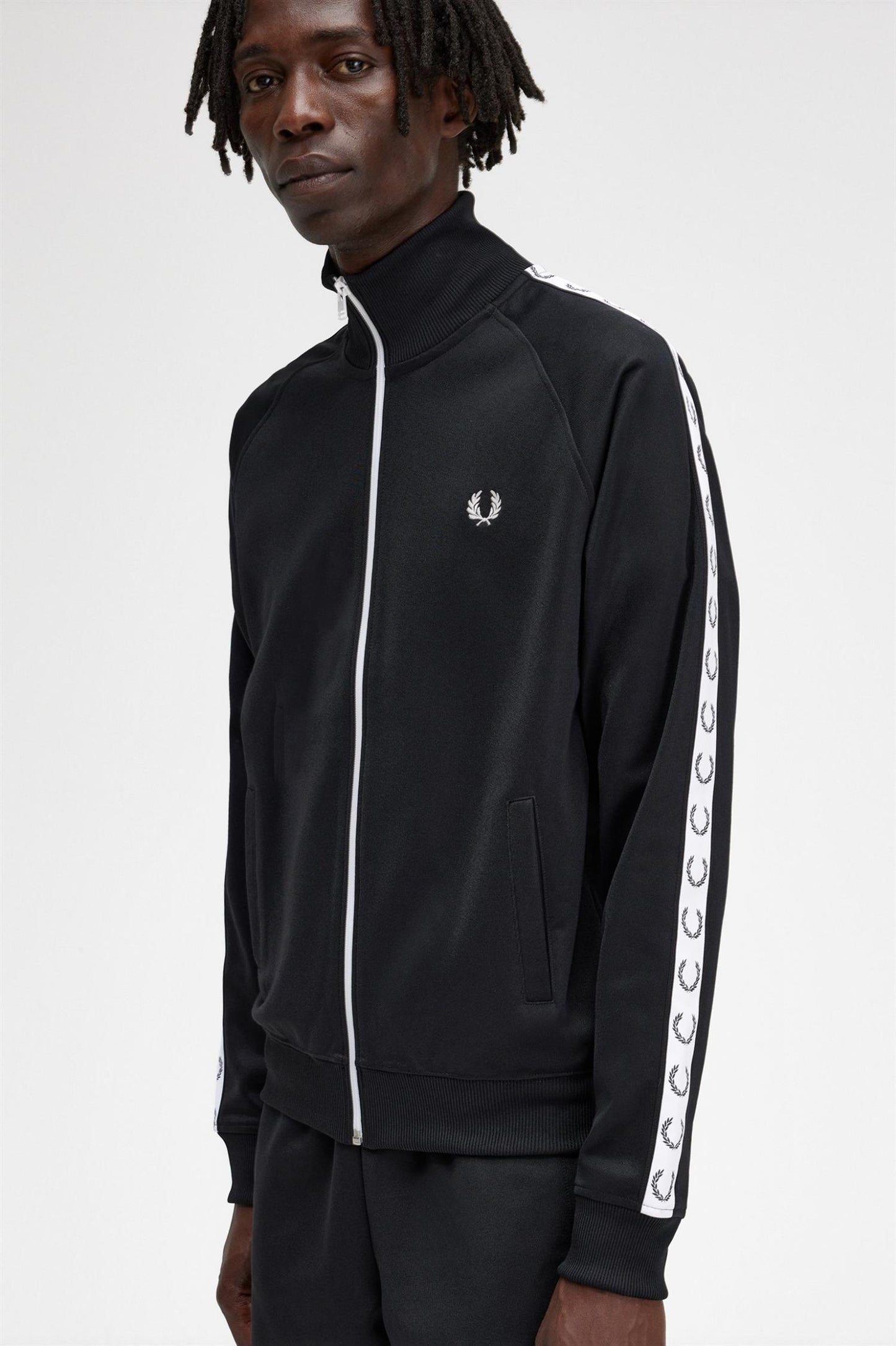 Taped Track Jacket | Black