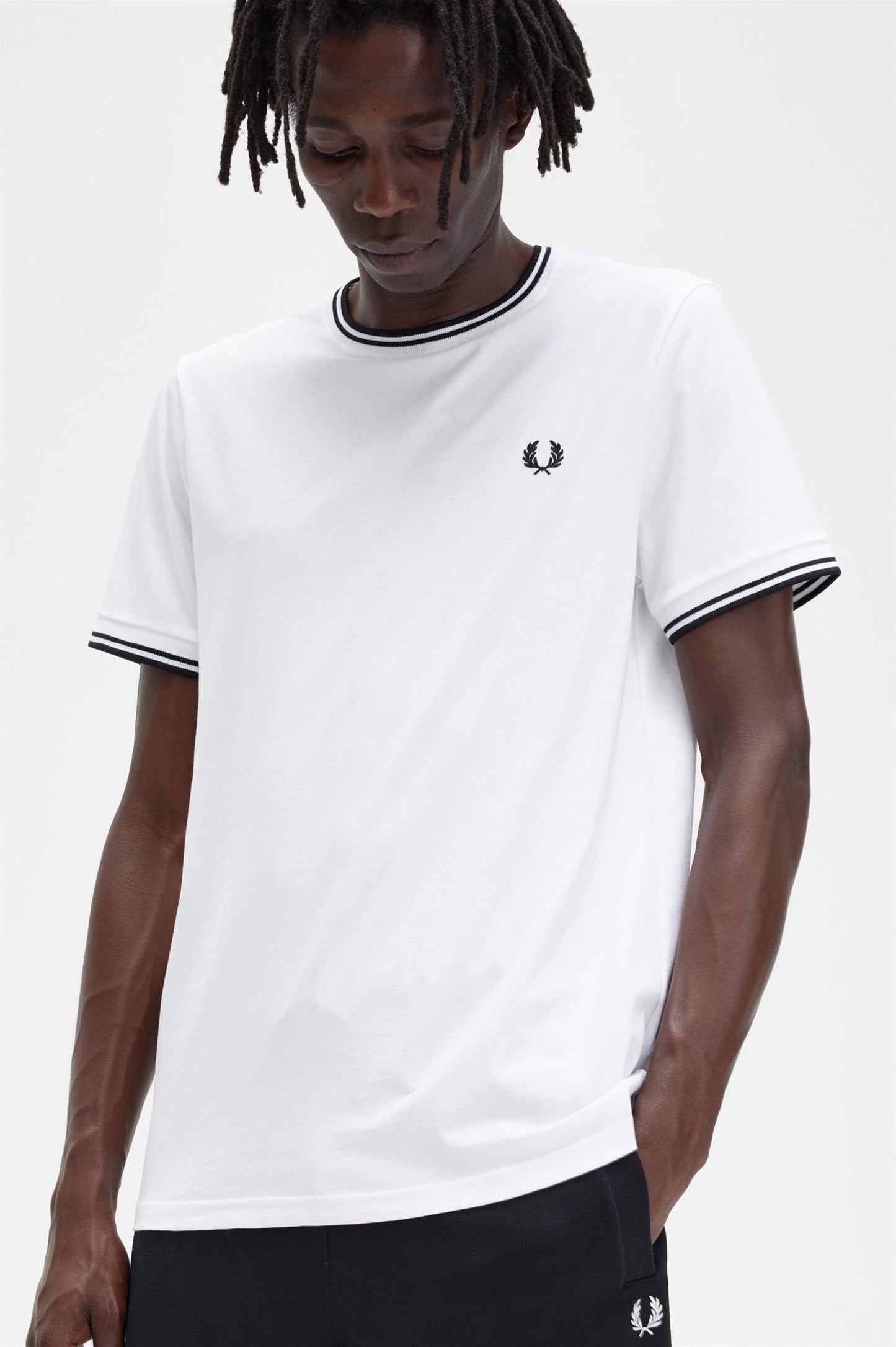 TWIN TIPPED TEE | WHITE