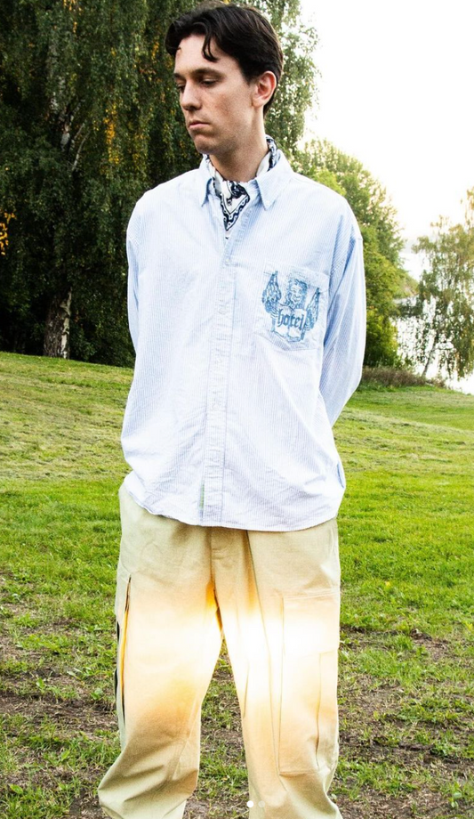 Hotel LA Oxford Striped Shirt | Blue