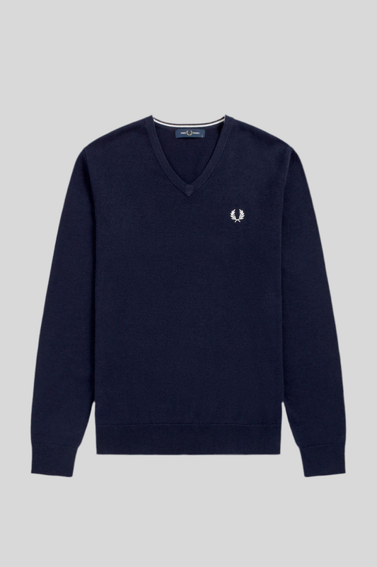 CLASSIC V NECK JUMPER | NAVY