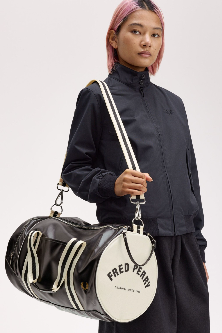 Classic Barrel Bag - Black/Ecru