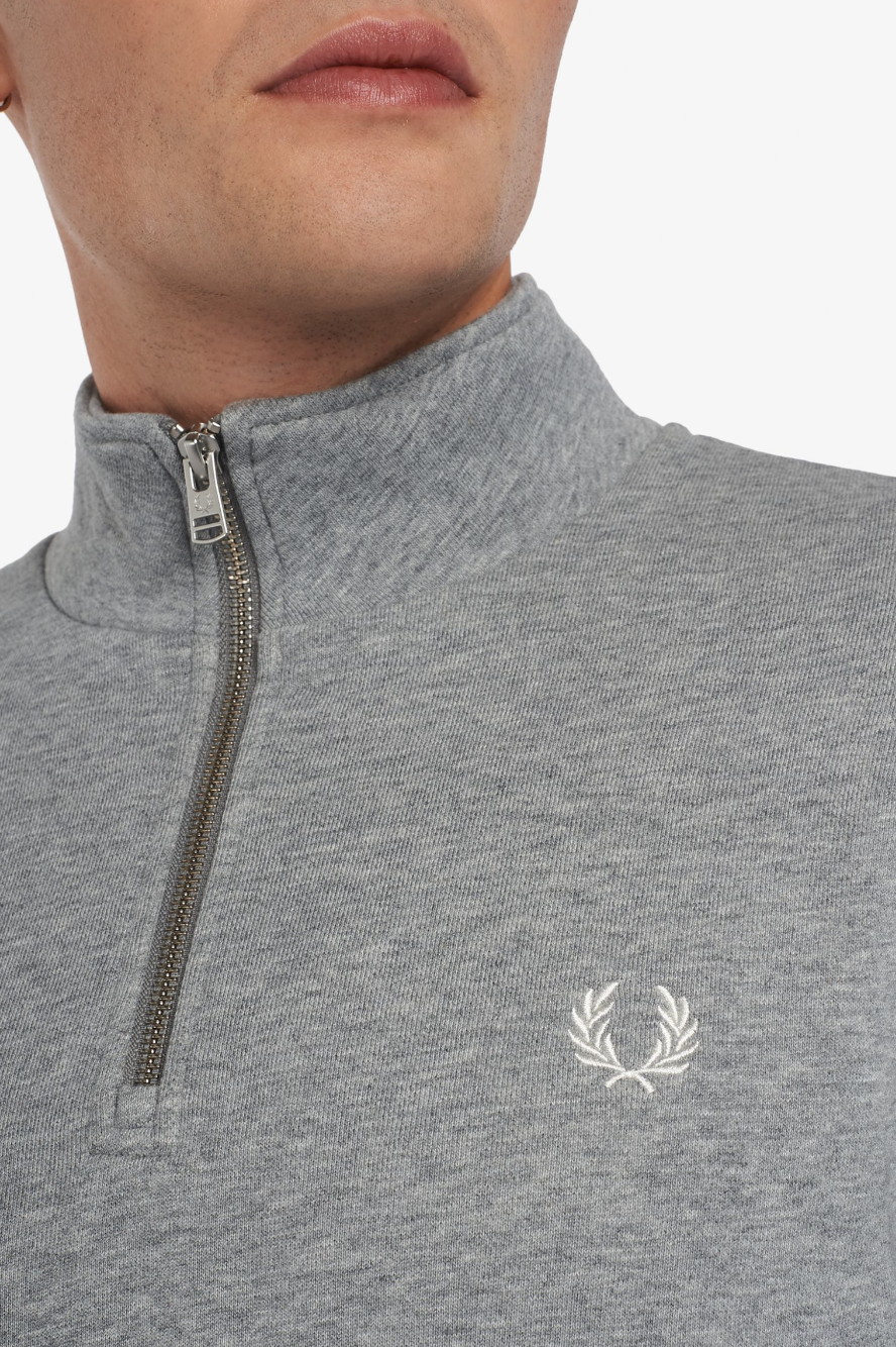 HALF ZIP SWEATSHIRT | STEEL MARL