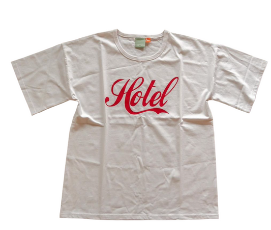 Hotel Script Tee | White