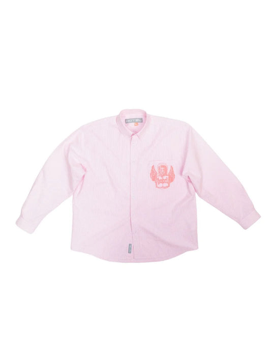 Oxford Striped Shirt | Pink