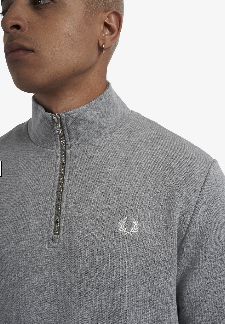 HALF ZIP SWEATSHIRT | STEEL MARL