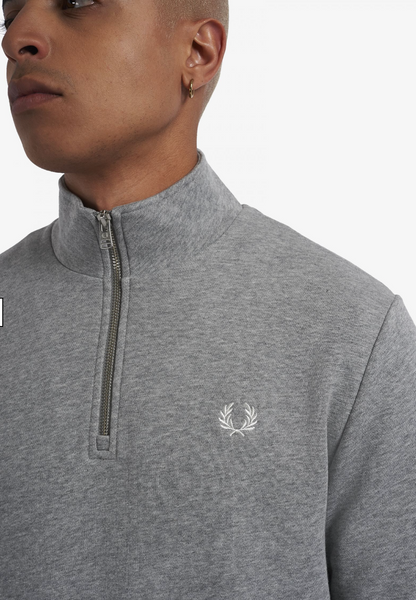 HALF ZIP SWEATSHIRT | STEEL MARL