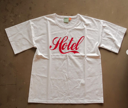 Hotel Script Tee | White