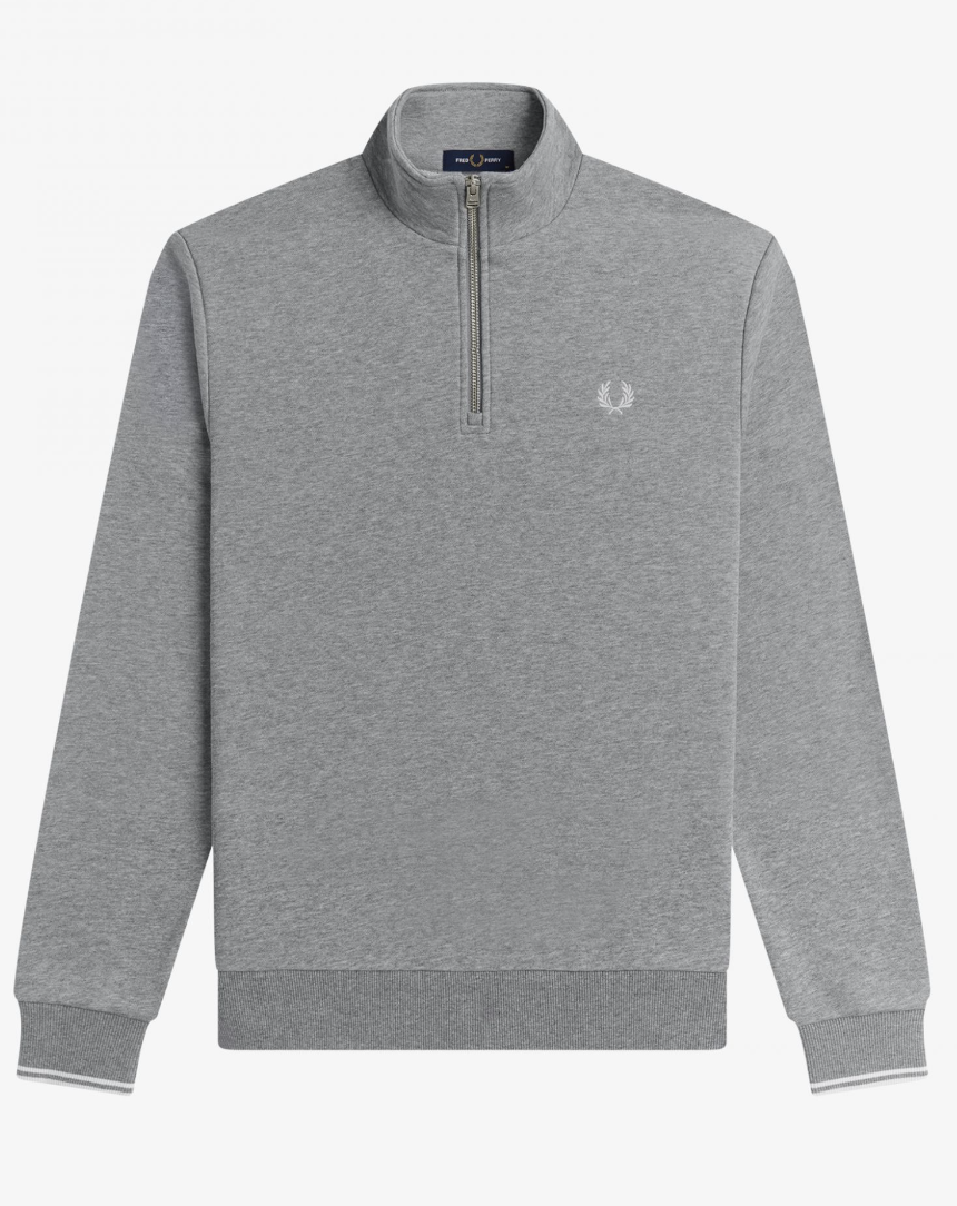 HALF ZIP SWEATSHIRT | STEEL MARL