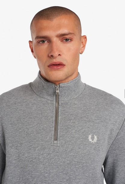 HALF ZIP SWEATSHIRT | STEEL MARL