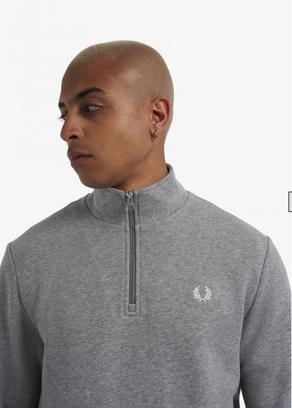 HALF ZIP SWEATSHIRT | STEEL MARL