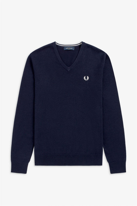 CLASSIC V NECK JUMPER | NAVY